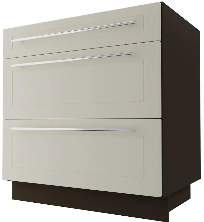 Kuchynská skrinka D3E/80 Quantum vanilla mat/lava