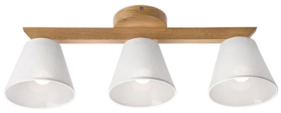 Lamkur Prisadený luster ANTONIO 3xE14/40W/230V dub LM-3.128/A/dąb/biały