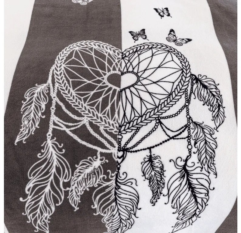 Súprava 2 ks mikroplyšových obliečok TIRSO sivobiele + obliečka mikroplyš SOFT 180x200 cm biela, dvojlôžko