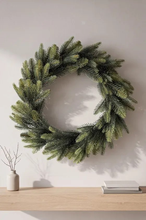 Veniec Nevada z 3D vetvičkami 80cm