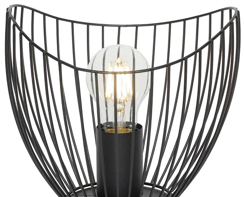 Moderná stolná lampa čierna 20 cm - Pua