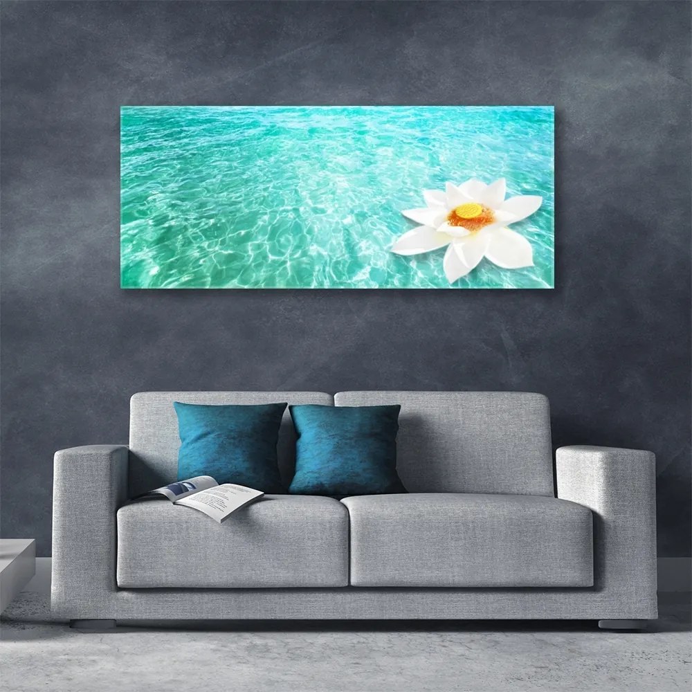 Obraz plexi Voda kvet umenie 125x50 cm
