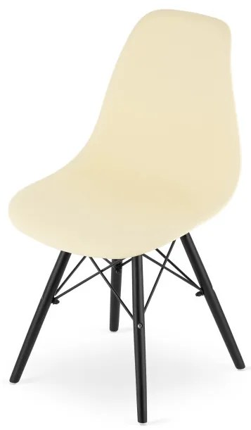 Set dvoch jedálenských stoličiek OSAKA krémové (čierne nohy) 2ks