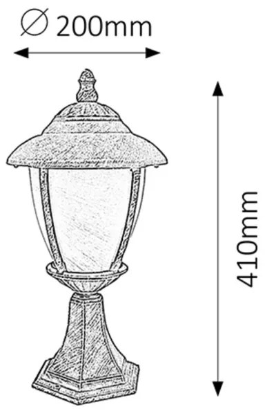 Rabalux 8478 - Vonkajšia lampa MADRID 1xE27/60W/230V