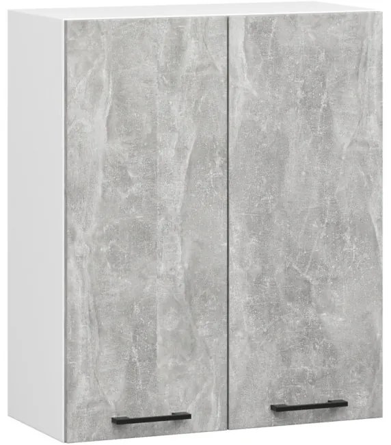 Kuchynská linka OLIVIA V720 2.4 m s vitrínou betón