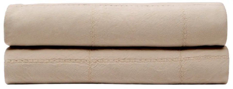Svetlohnedý bavlnený prešívaný pléd 240x260 cm Isor – Kave Home