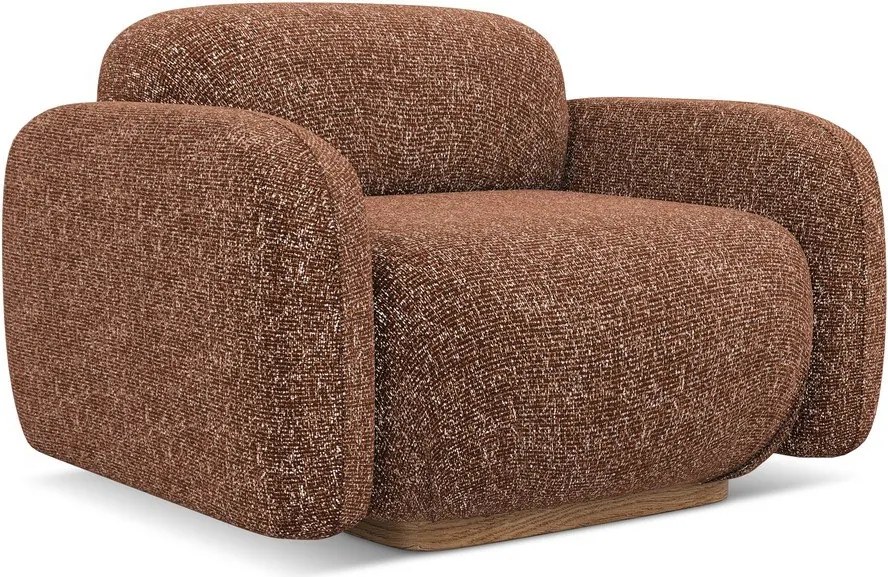 Oranžové/hnedé kreslo Ailani – Makamii