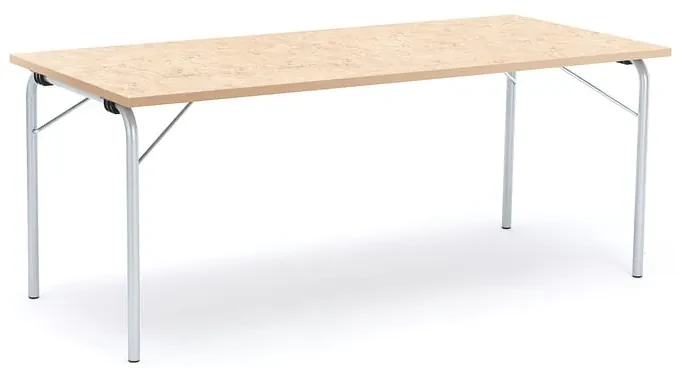 Skladací stôl NICKE, 1800x800x720 mm, linoleum - béžová, galvanizovaný