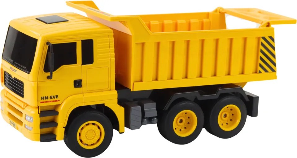 LEAN Toys Stavebné nákladné auto sklápač diaľkovo ovládané RC svetlá LED 1:18