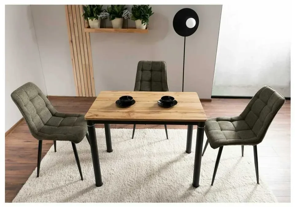 Jedálenský stôl Damar W 100 x 60 cm, dub artisan / čierna