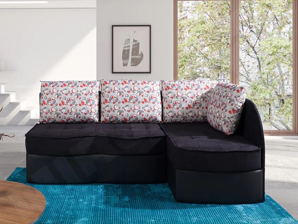 Rohová sedacia súprava Hokus, Dostupné poťahy: Soft 011 + Alcala 14 + Neptun 03, Strana: ľavá