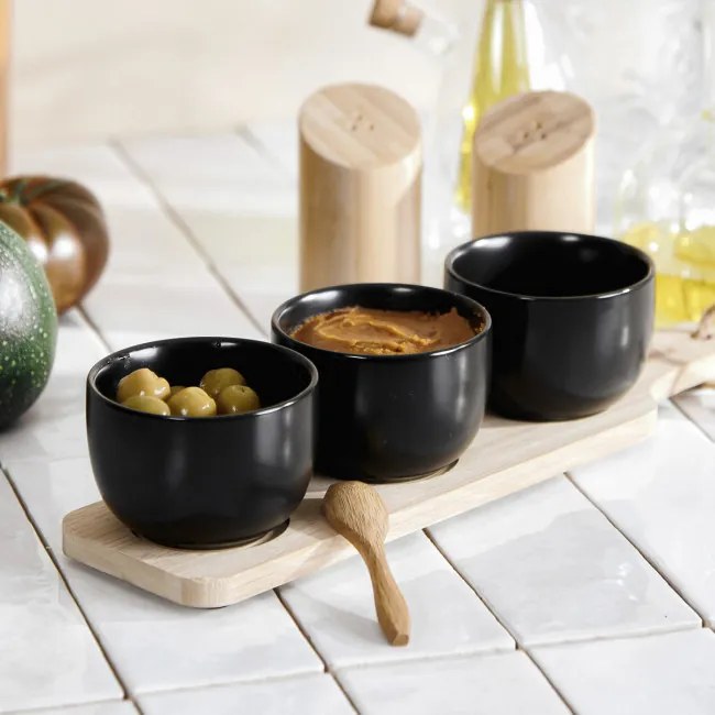 Sada servírovacích misiek FINCAN ALL 952825 čierna