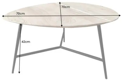 Konferenčný stôl Nature 43741 70x70cm Drevo Acacia  - Komfort-nábytok