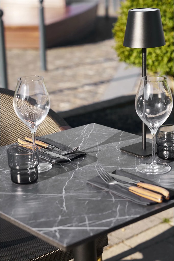 Bistro stôl Bsamira 4 (sivá + čierna). Akcia -15%. Vlastná spoľahlivá doprava až k Vám domov. 1146534