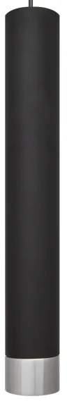 LED Luster na lanku TUBA 3xGU10/4,8W/230V čierna/lesklý chróm