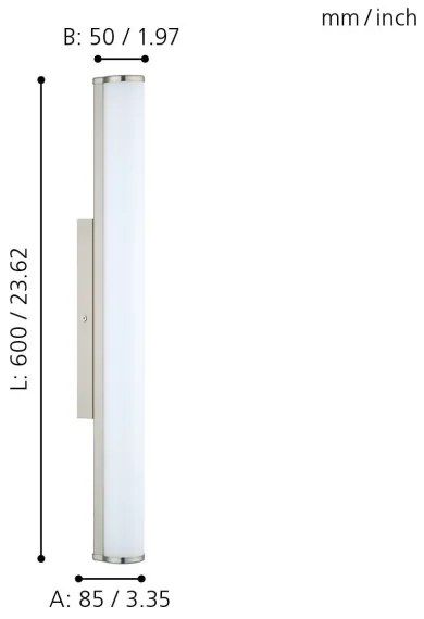 Eglo 94716 - LED svietidlo do kúpeľne CALNOVA 1xLED/13W/230V IP44