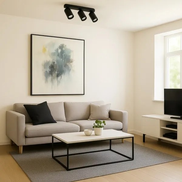 Rabalux 73083 - Bodové svietidlo YORLI 3xGU10/7W/230V čierna