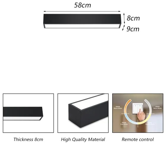 Immax NEO 07254L - LED Stmievateľné svietidlo LUNGO 20W/230V Wi-Fi Tuya čierna + DO
