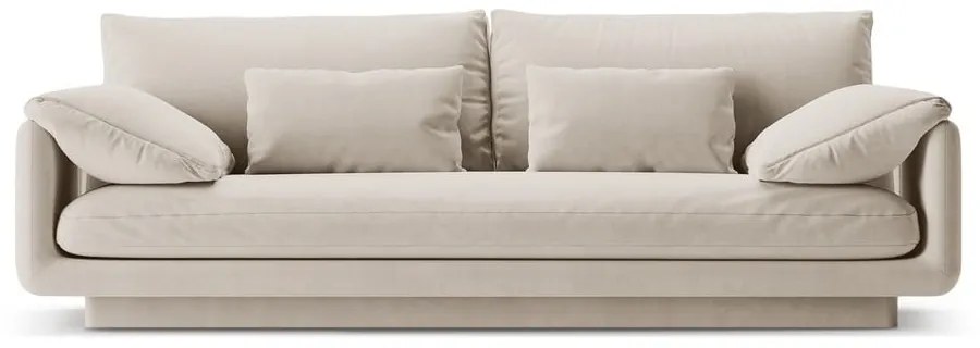 Biela zamatová pohovka 220 cm Torino – Micadoni