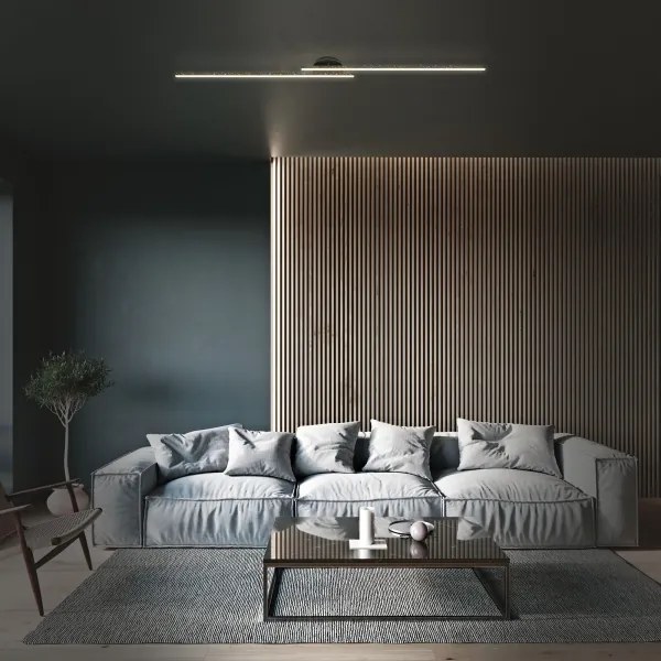 Briloner 3717-025 - LED Prisadený luster REY 2xLED/12W/230V čierna