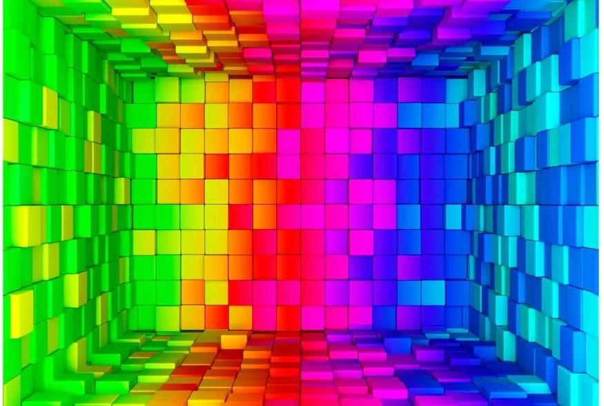 3D Fototapeta na stenu Rainbow Cube
