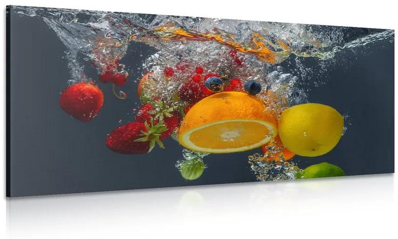 Obraz pád ovocia do vody Varianta: 120x60