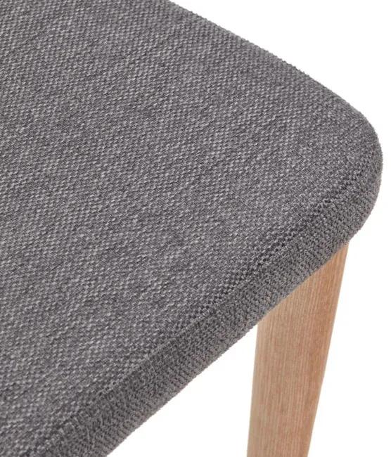 Čalúnená stolička TREND tmavo sivá jaseňové drevo