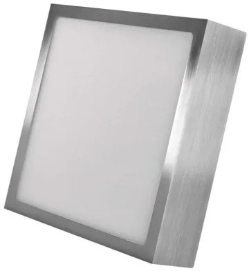 LED prisadené svietidlo, štvorec, strieborné, 12,5W, CCT