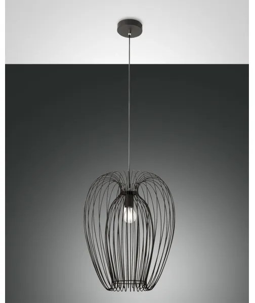 Fabas Luce 3677-45-101 - Luster na lanku CAMP 1xE27/40W/230V čierna