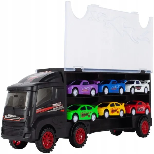 Nákladné auto TIR s 6 vozidlami