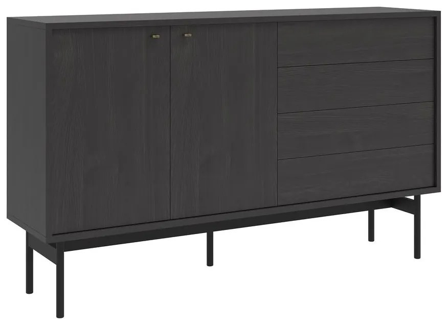 Komoda Oscar O6  (portlandský jaseň čierny). Akcia -19%. Vlastná spoľahlivá doprava až k Vám domov. 1100519