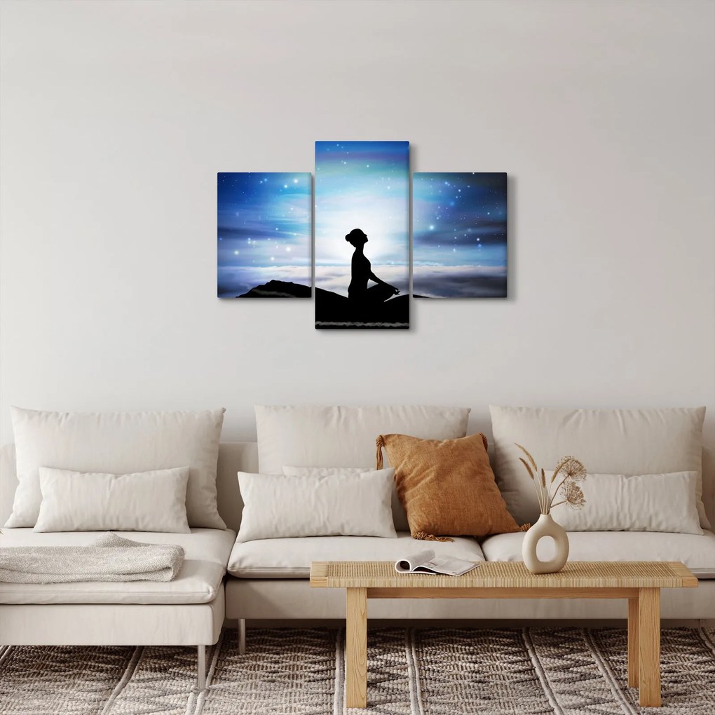 Obraz meditujúce ženy (90x60 cm)