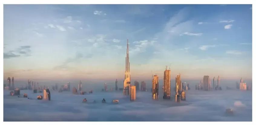 Magnetické obrazy Dubaj nad oblakmi