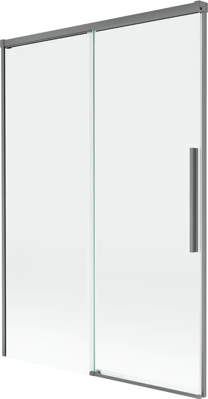 Mexen Rox, 2-krídlová posuvná vaňová zástena 120 x 150 cm, 8mm číre sklo, grafitový profil, 8C9-120-001-95-00