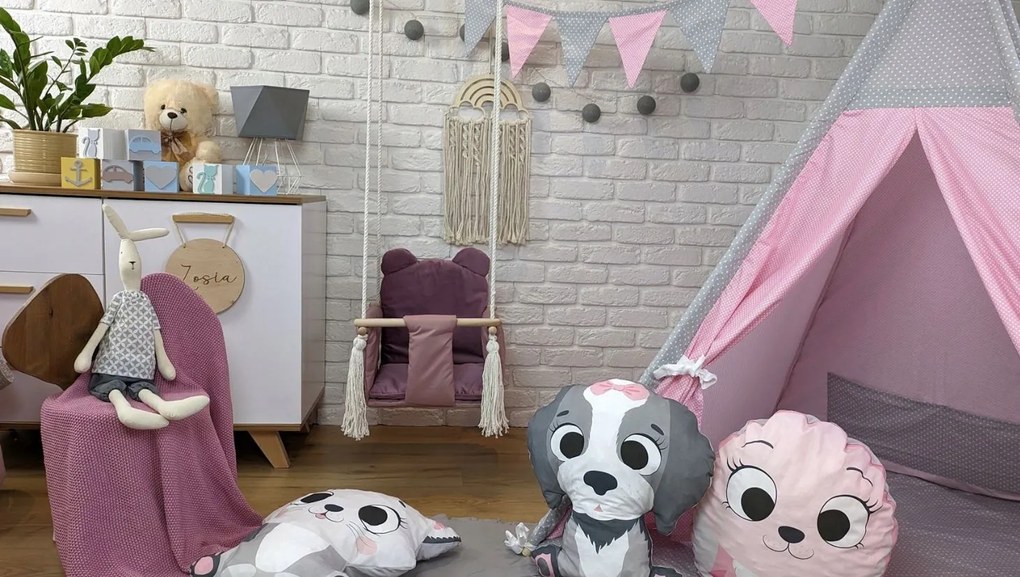 Detská hojdačka LULLABY - STARORUŽOVÁ