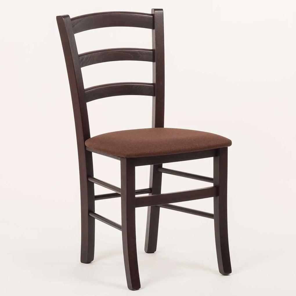 Stima stolička PAYSANE s čalúneným sedákom Vyberte odtieň ->: Wengé, Vyberte látku ->: LUX Hnedá 12