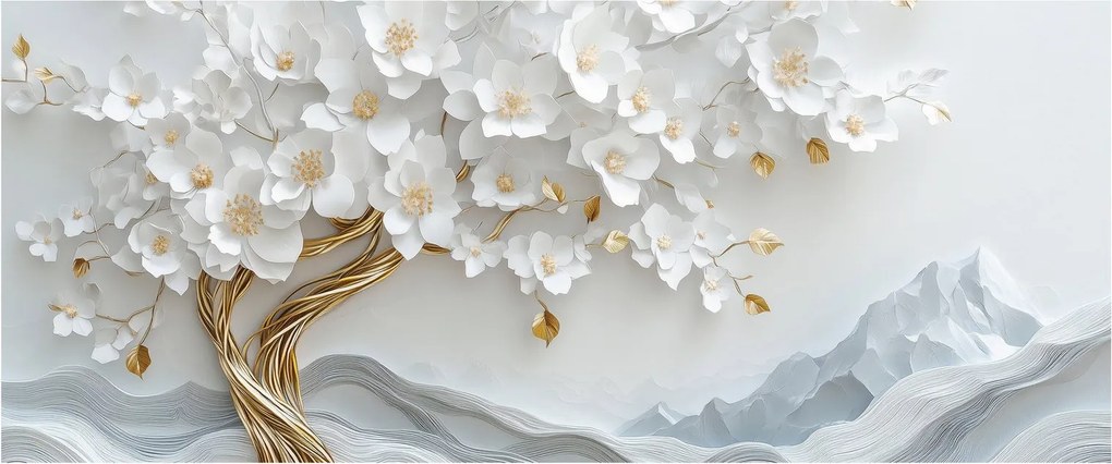 Obraz – 3D elegantný strom života (120x50 cm)
