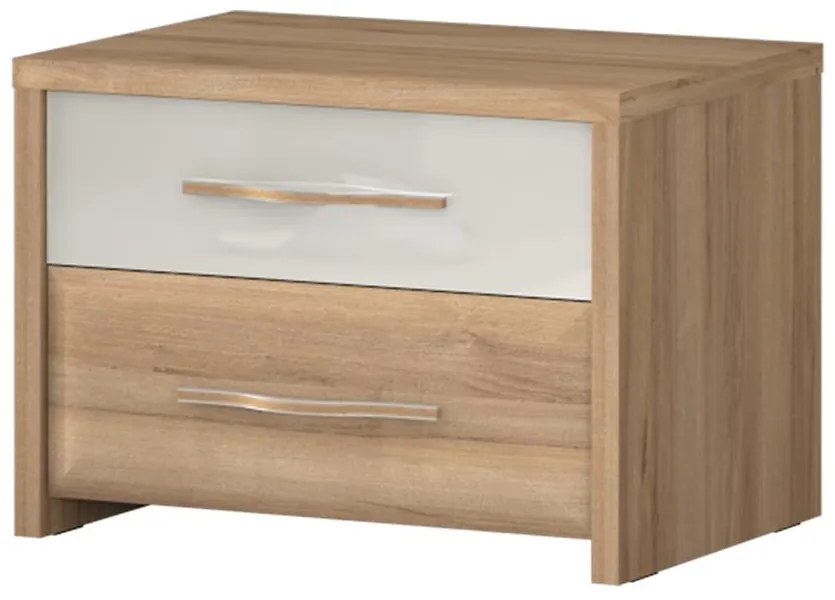 Nočný stolík Gala ns2/gl pacific walnut/beige