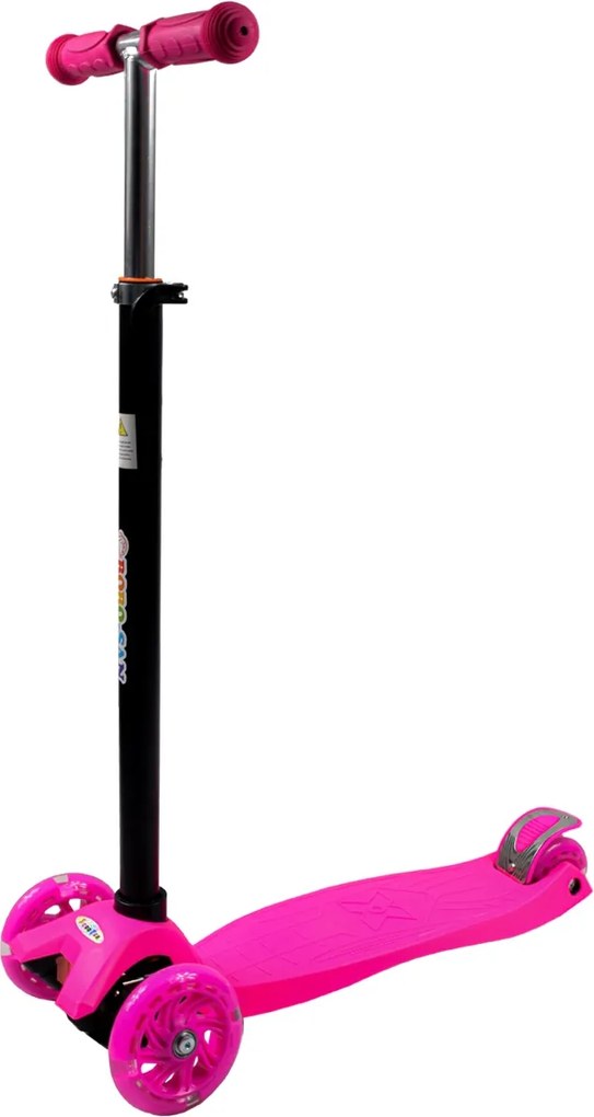 Bobo-San Detská trojkolesové kolobežka s LED kolieskami Pink