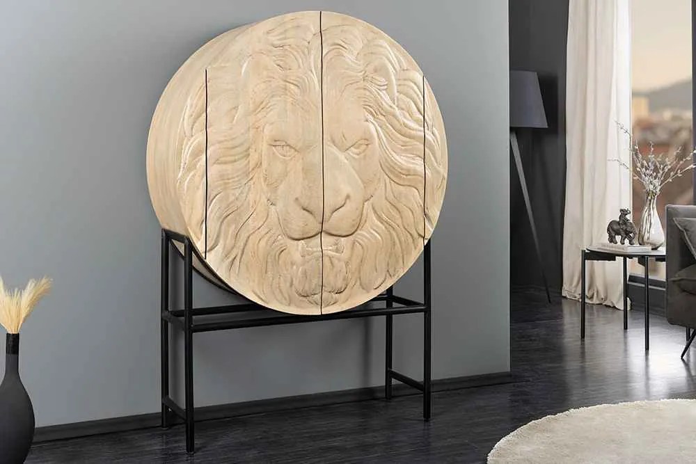 Dizajnová vysoká komoda Hergus 140 cm biele mango