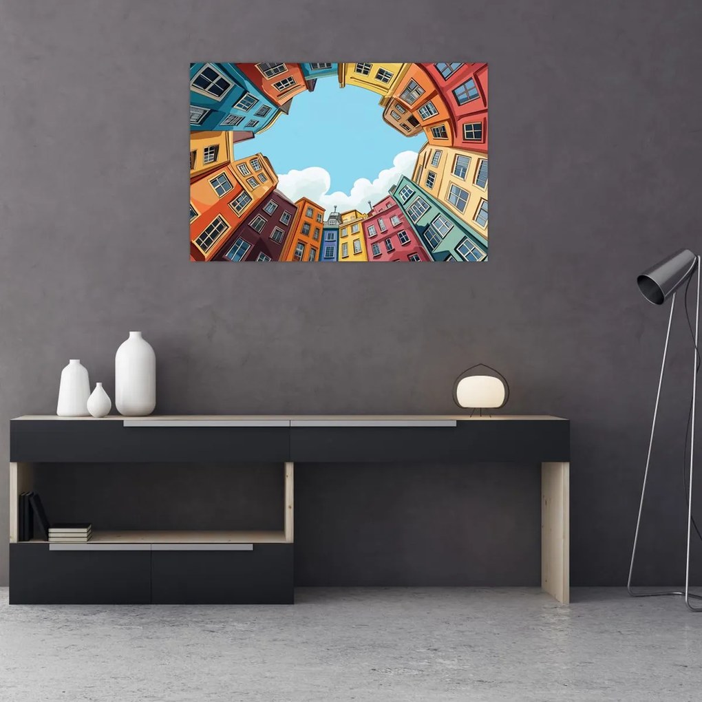 Obraz - Medzi domami (90x60 cm)