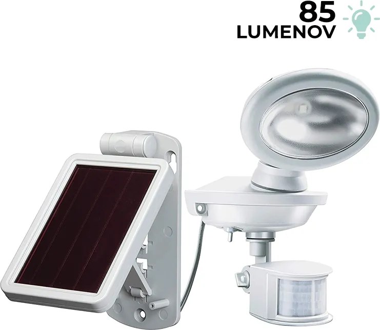 Solárna nástenná LED lampa SOL 04 Brennenstuhl 1170880 s pohybovým PIR detektorom pohybu
