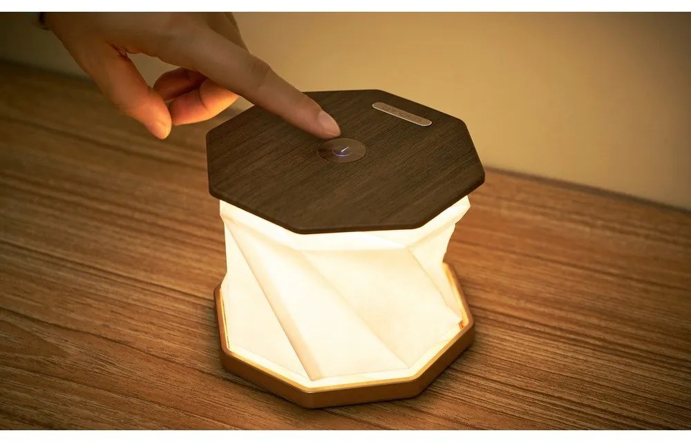 Hnedá svetelná dekorácia na USB ø 12 cm Twist Hexagon – Gingko