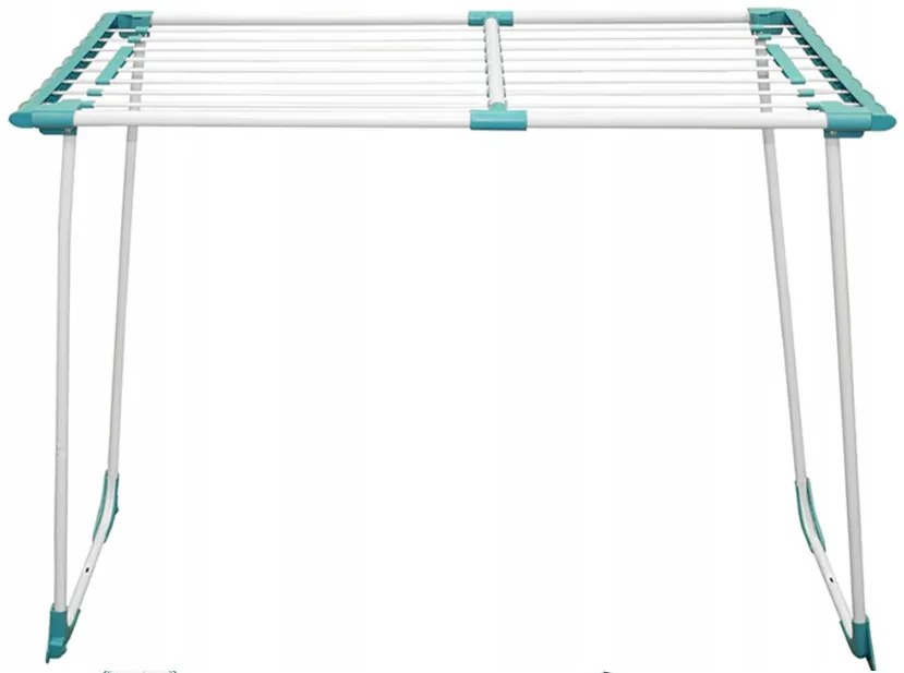 Erga Model 306U, stabilný teleskopický sušiak na bielizeň 202x55x92 cm, biela-zelená, ERG-SEP-10SUSSTOPROFE