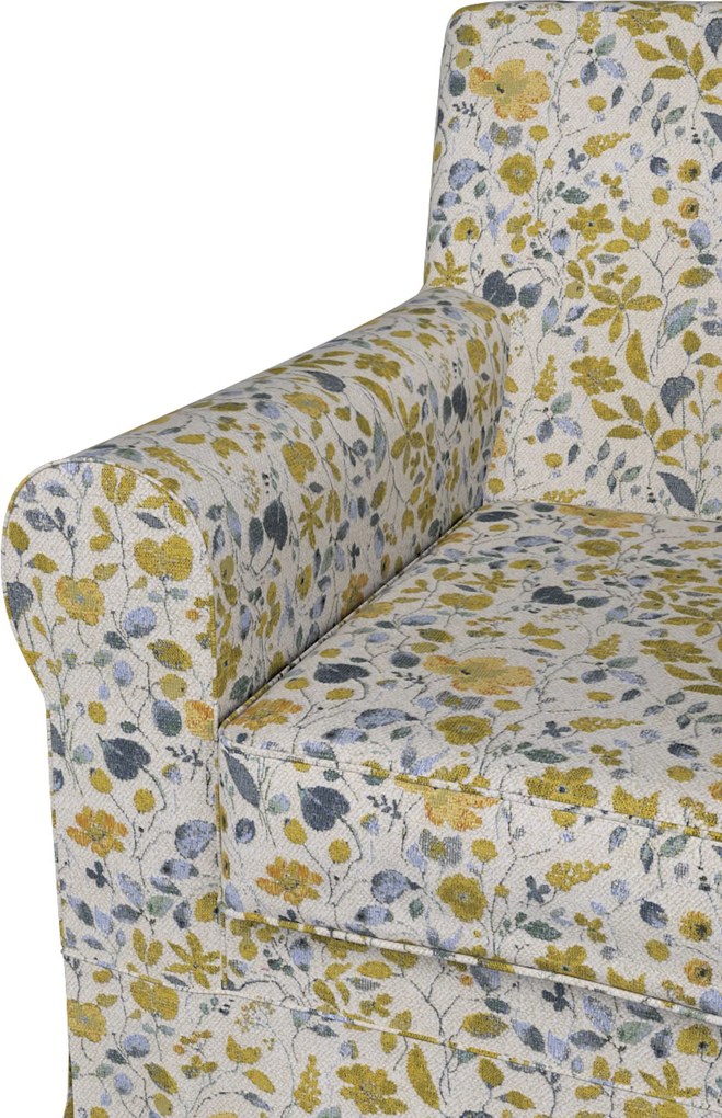 Poťah na kreslo Ektorp Jennylund farba produktu žltá látka zapletaná, vzorované