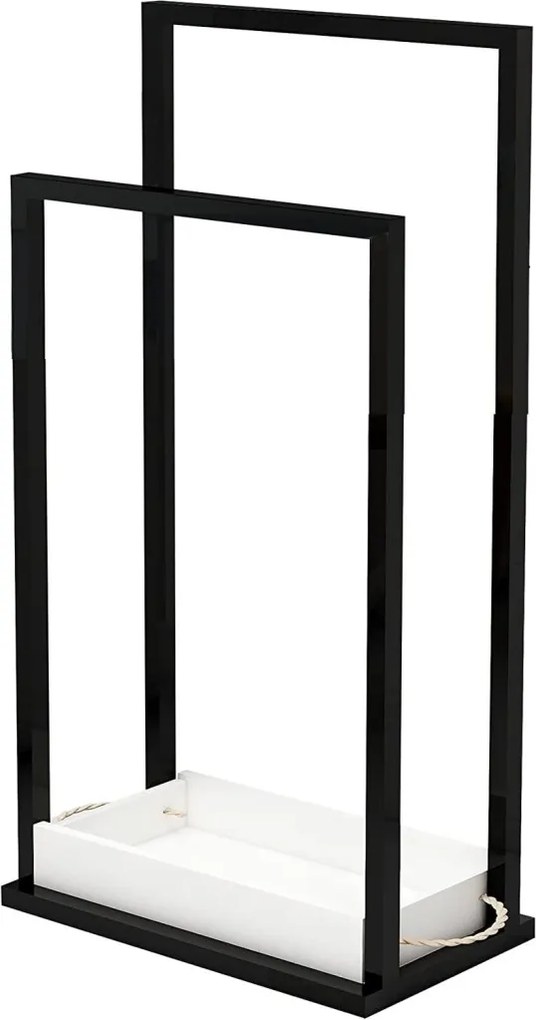 Tutumi Tutumi, 2-ramenný kovový stojan na uteráky 450x260x820 mm 391872, čierna matná, HOM-06589