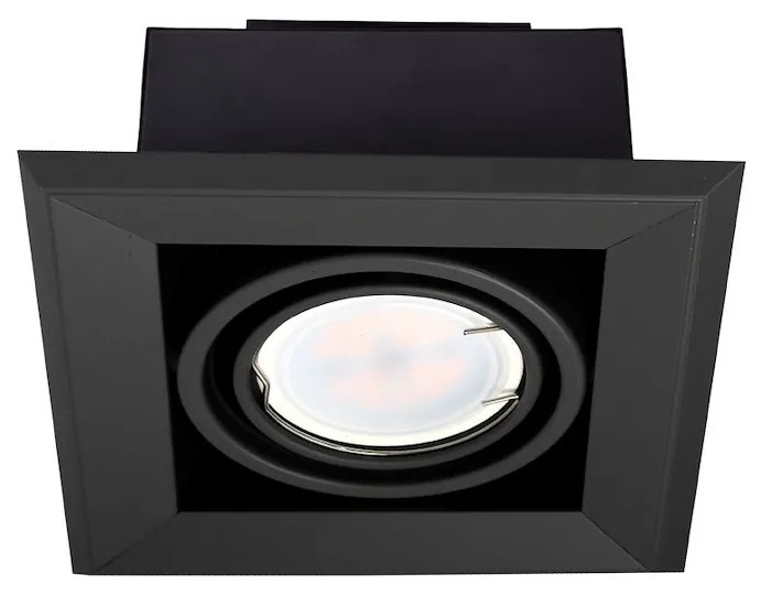 Podhľadové svietidlo Blocco, 1x čierne kovové tienidlo, (možnosť polohovania), b