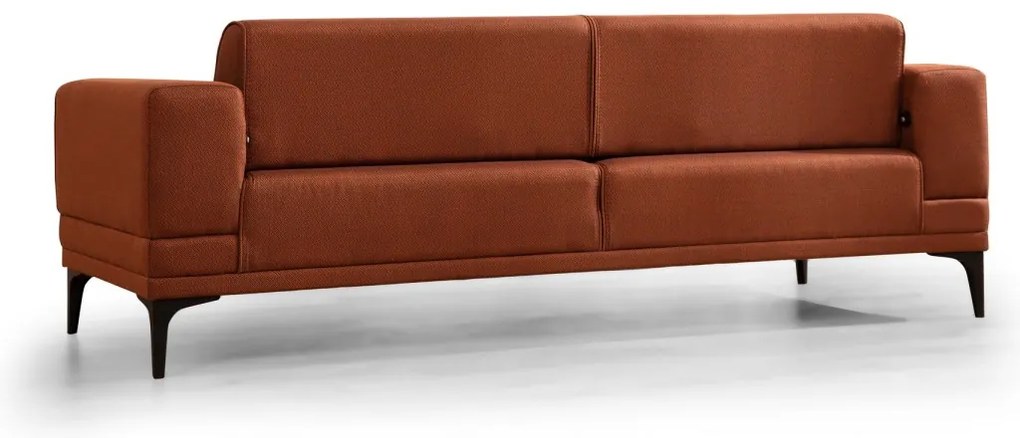 Třímístná rozkládací pohovka Horizon 230 cm cihlově oranžová