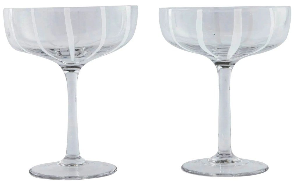 OYOY Pohár na šampanské Mizu Glass Clear - set 2 ks