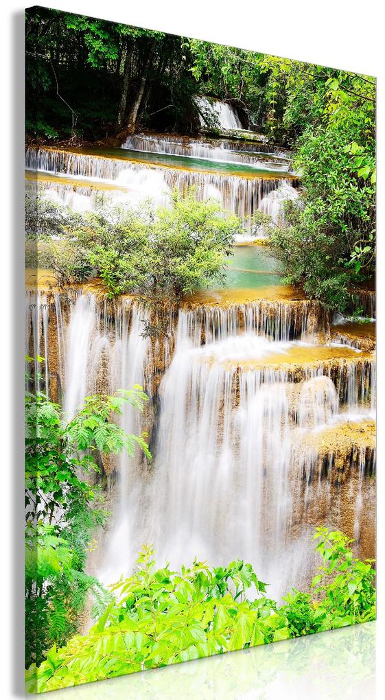 Artgeist Obraz - Paradise Waterfall (1 Part) Vertical Veľkosť: 60x90, Verzia: Premium Print